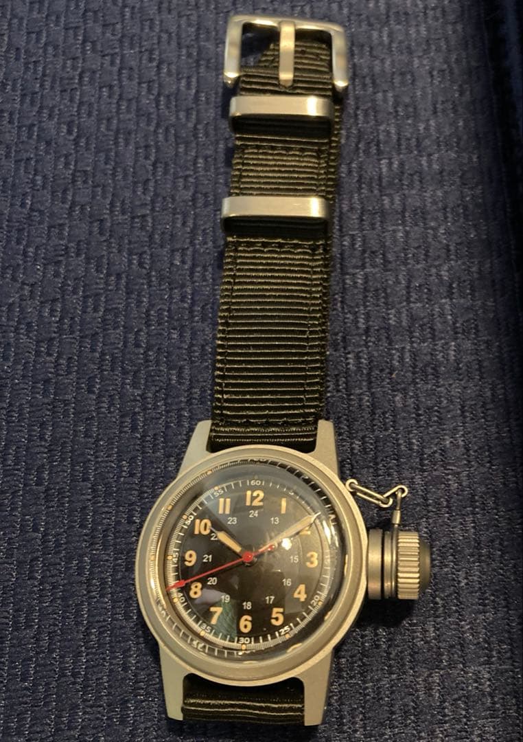 [新品] U.S.NAVY BUSHIPS キャンティーン 機械式腕時計 赤秒針