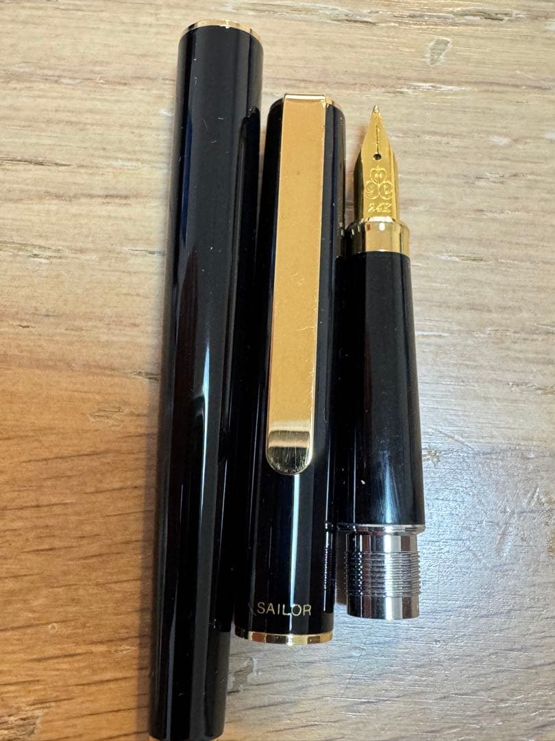 未使用 希少 SAILOR セーラー 万年筆 24K 24金 純金 文房具 箱付