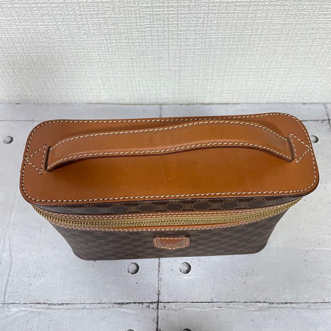 CELINE　セリーヌ　トリオンフ　バニティバッグ　マカダム　PVC　ブラウン