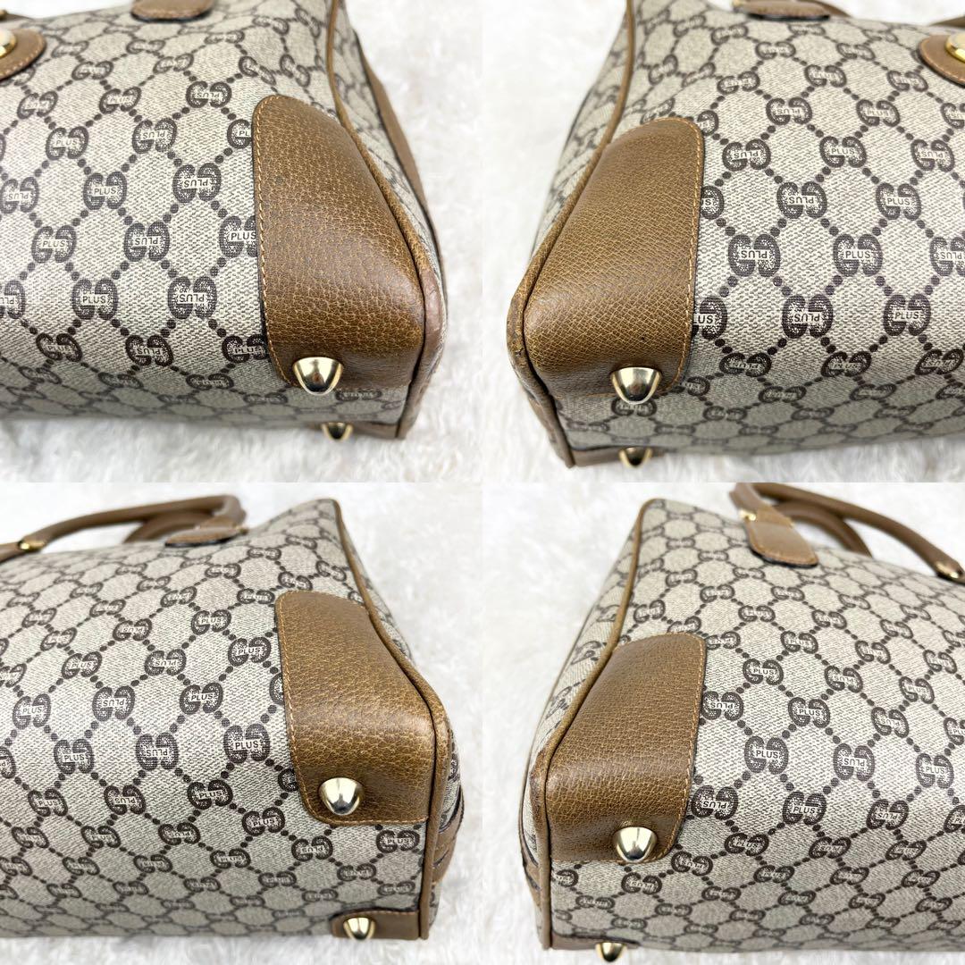 【美品】オールドグッチ グッチプラス GGスプリーム ロゴ金具 ボストンバッグ