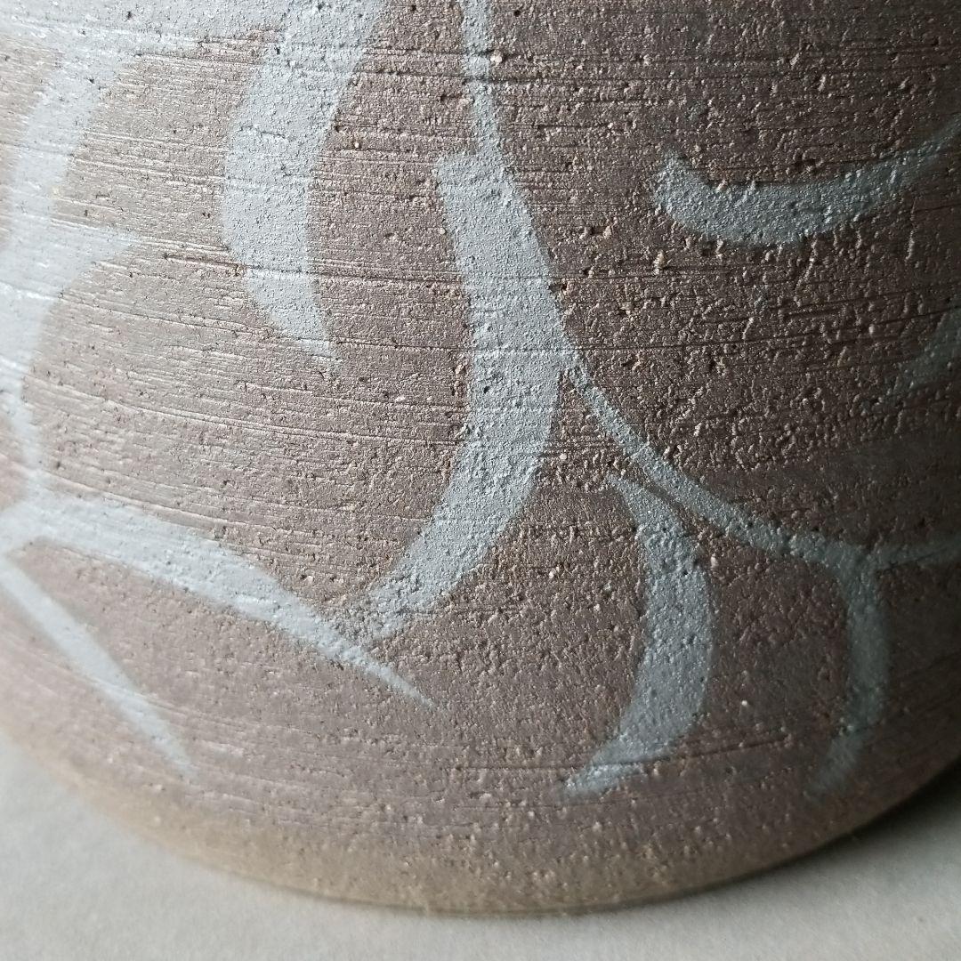 信楽焼 傘立て 黒地絵付 高さ４７cm