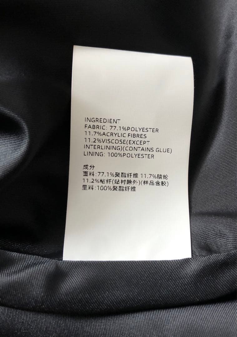 KUOSE クオセ ☆ リボンカラーコート フーディー ブラック XSサイズ