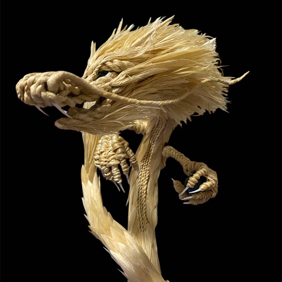 高級精麻(神事に使われる麻)ドラゴンアートオブジェあなたの為にお作り致します
