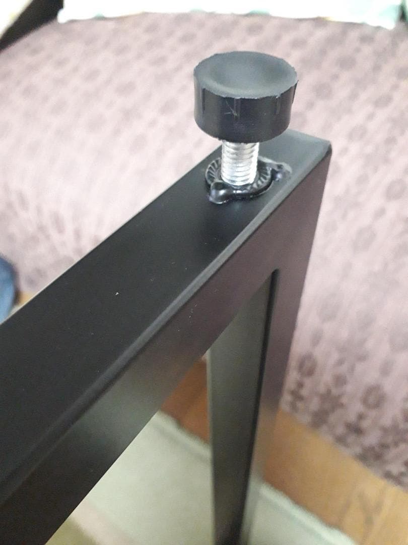 使いやすさ抜群 コの字サイドテーブル 大理石調 広い天板