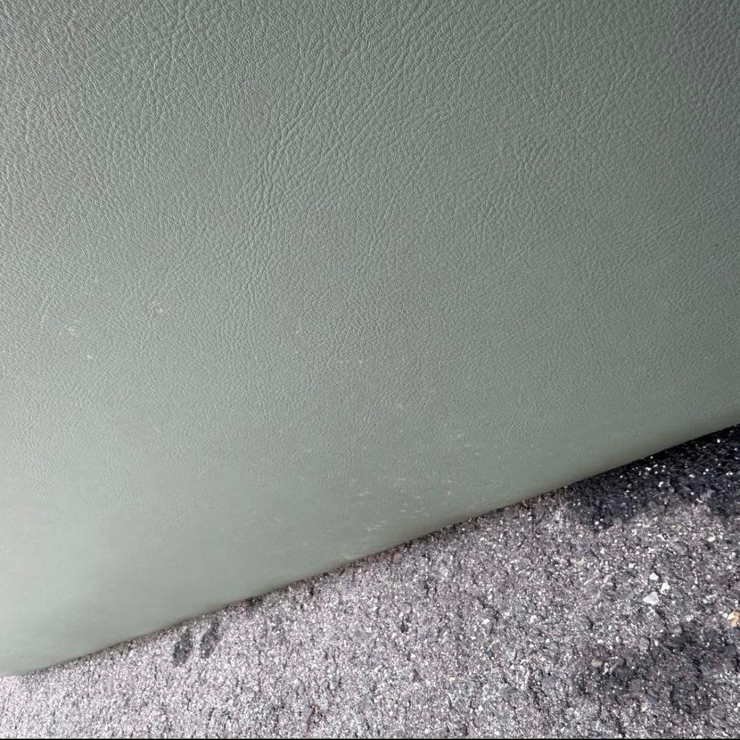 カリモク 本革　2P ラブソファ モスグリーン