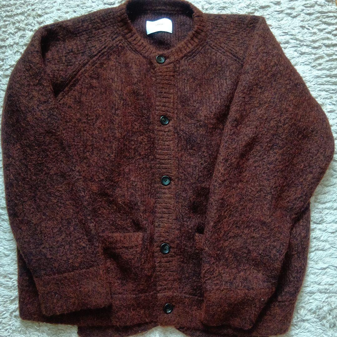トップス stein KID MOHAIR KNIT CARDIGAN BRICK