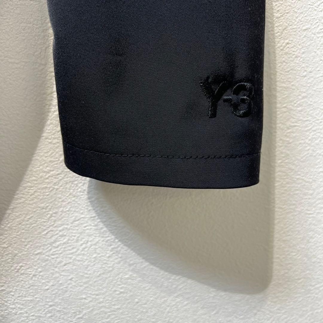 希少 美品 Y-3 ウール ライナー付き 刺繍ロゴ ステンカラー ロングコート