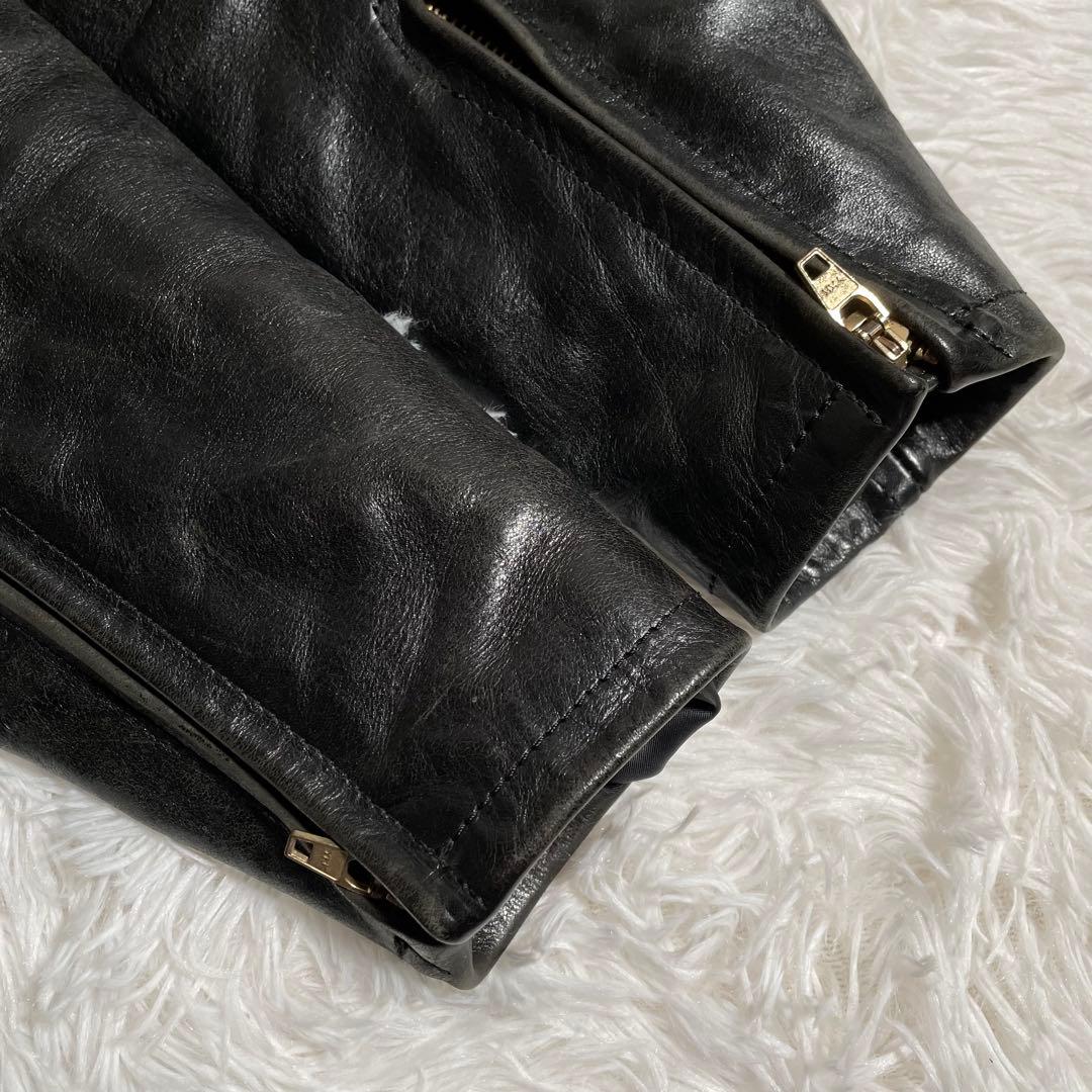 日本製 90s ハロルズギア レザージャケット 馬革 ホースハイド 丈短