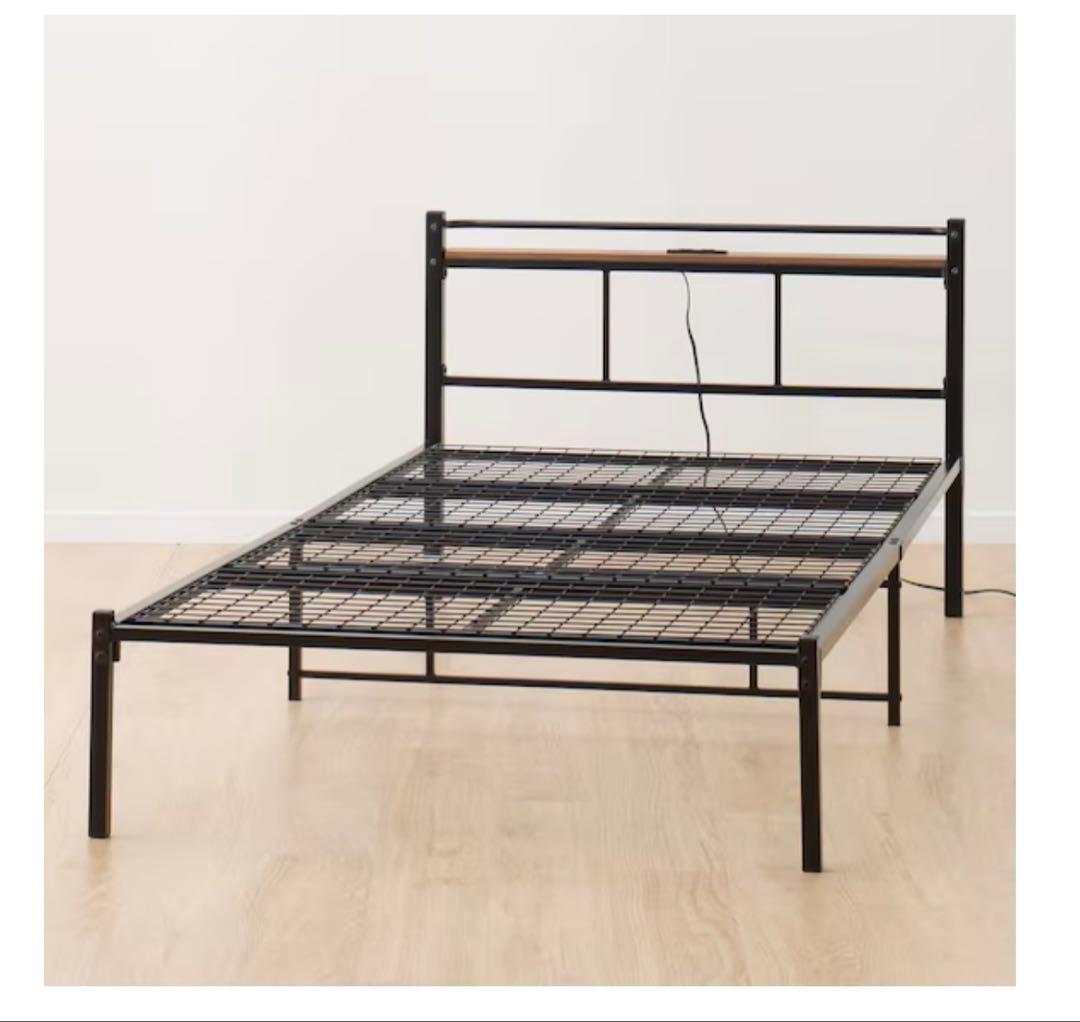 シングルパイプベッド(バジーナC-STN JH BK)