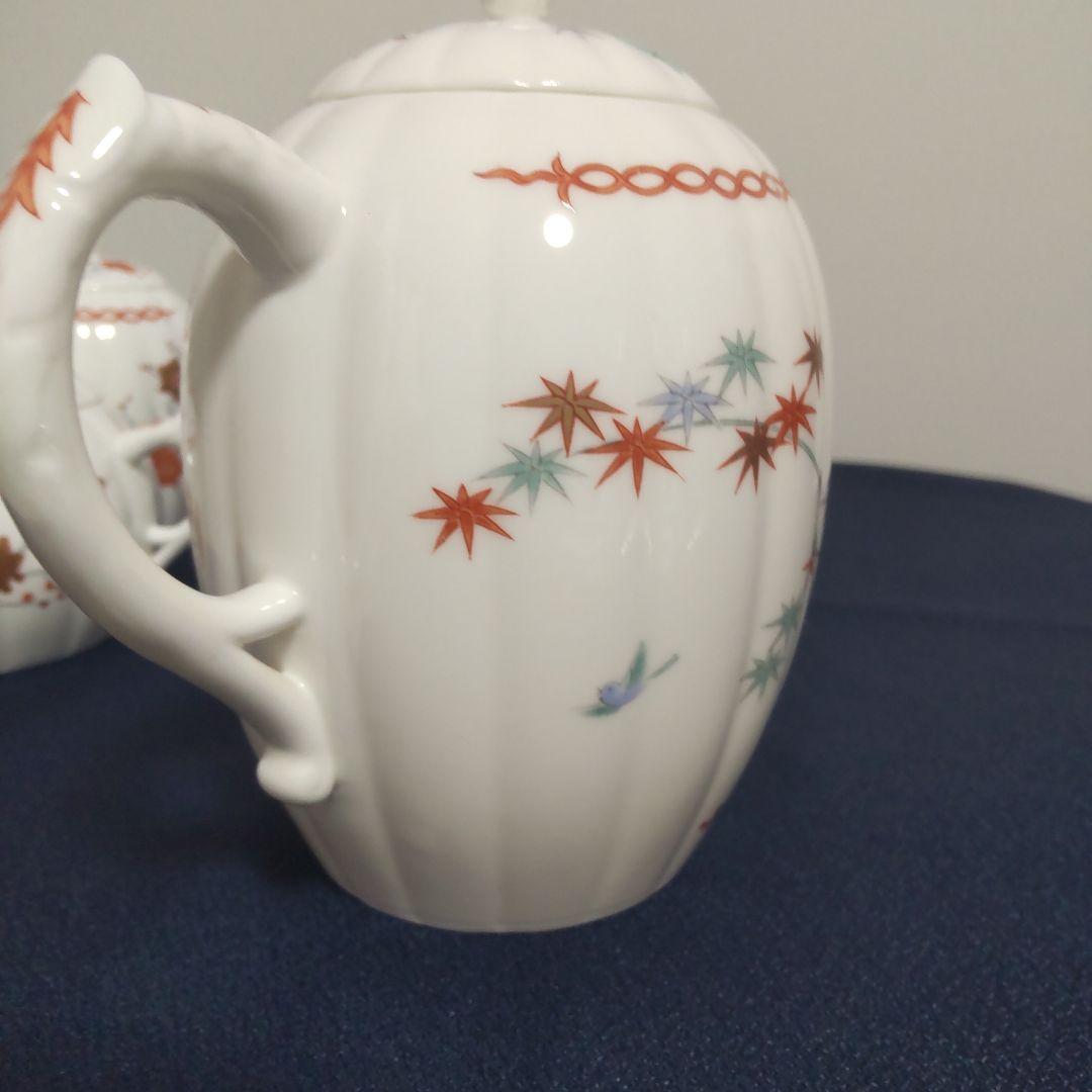 高級 深川製磁 酒井田柿右衛門写 色絵 カップ＆ソーサー ポット 食器セット