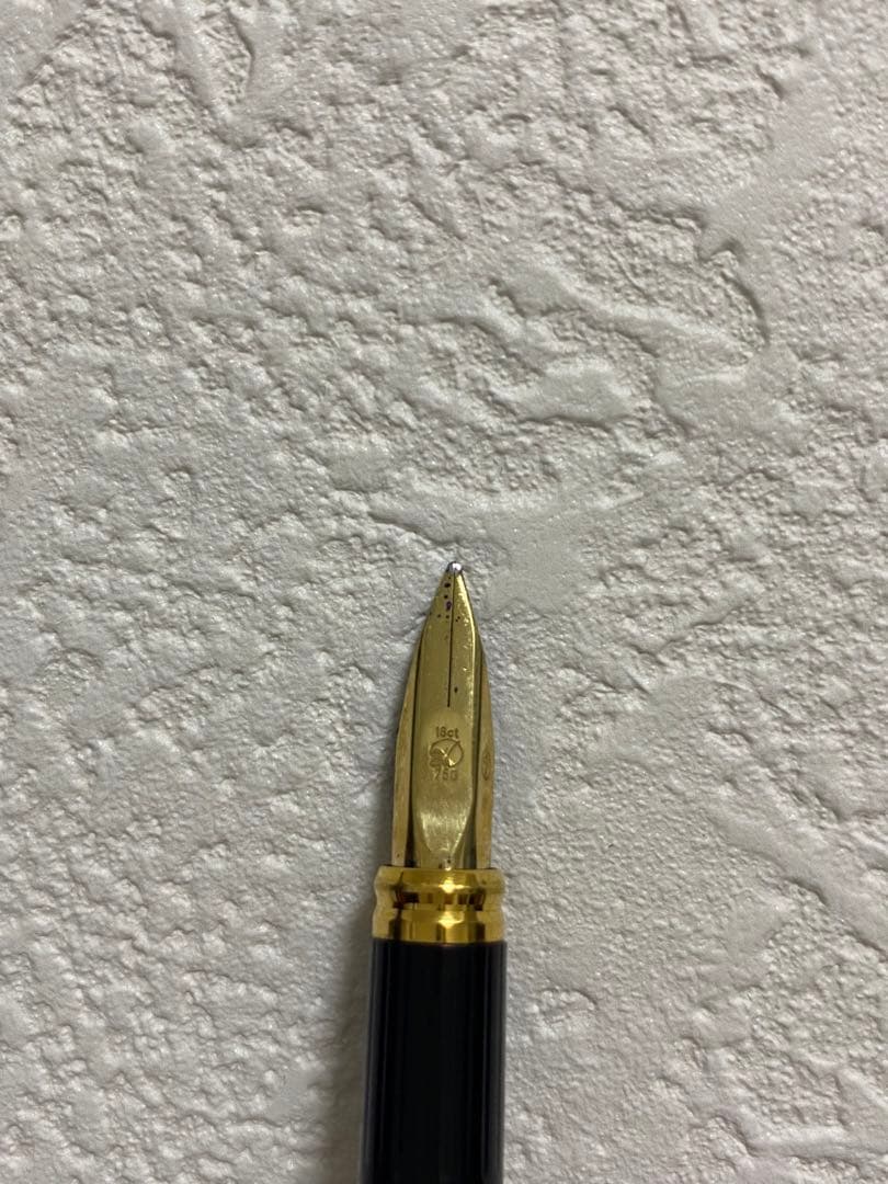 【美品】S.T. Dupont デュポン　万年筆 k18 箱付き
