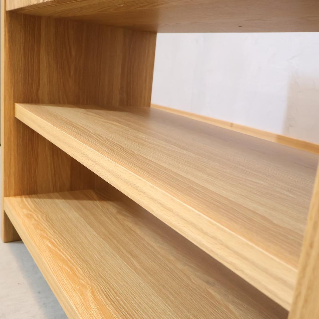 dinos CONTE オーク材 ウェーブカット シェルフ リビングボード