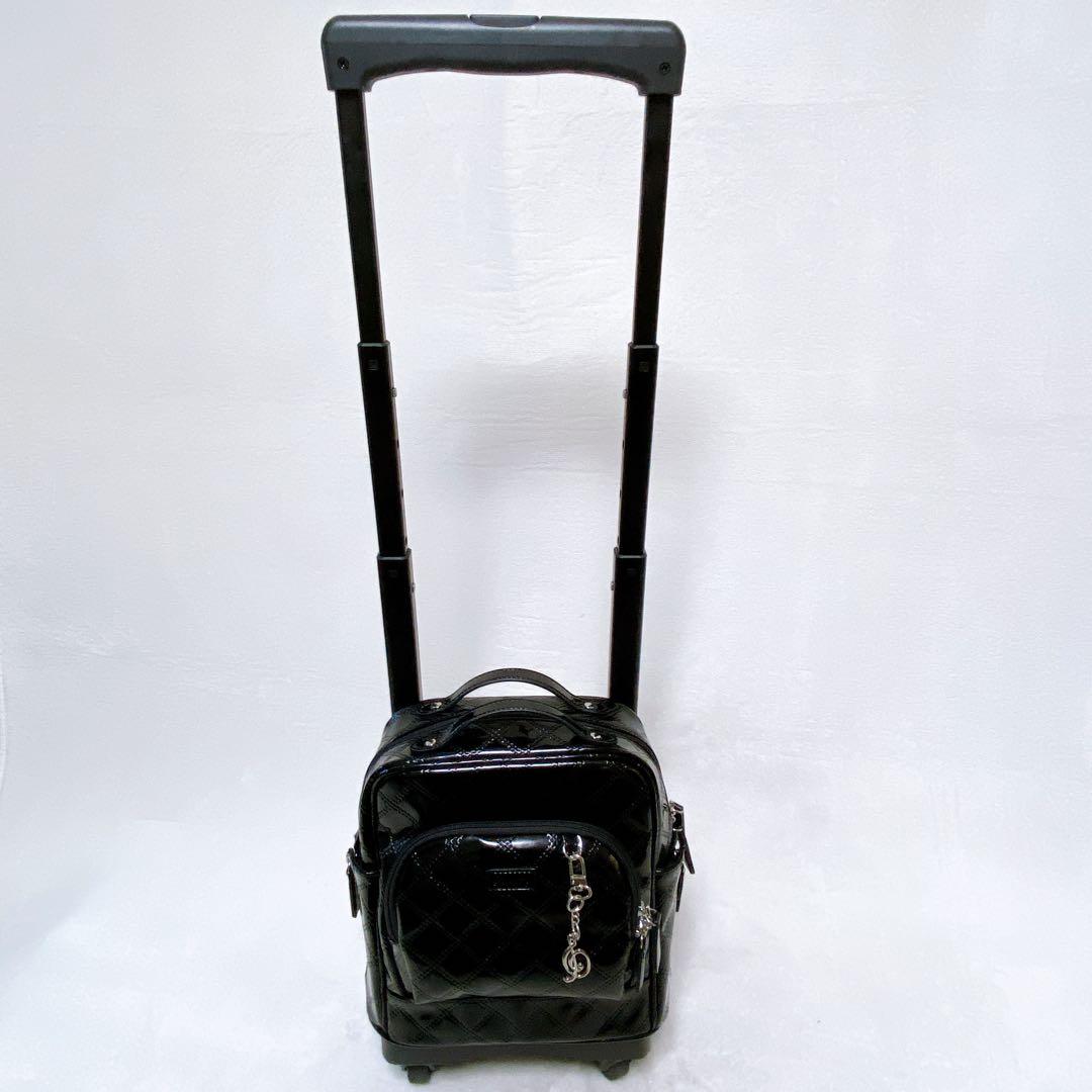 美品　SWANY　エマイロ　エナメル　ショッピングカート　ストッパー付　４輪　黒