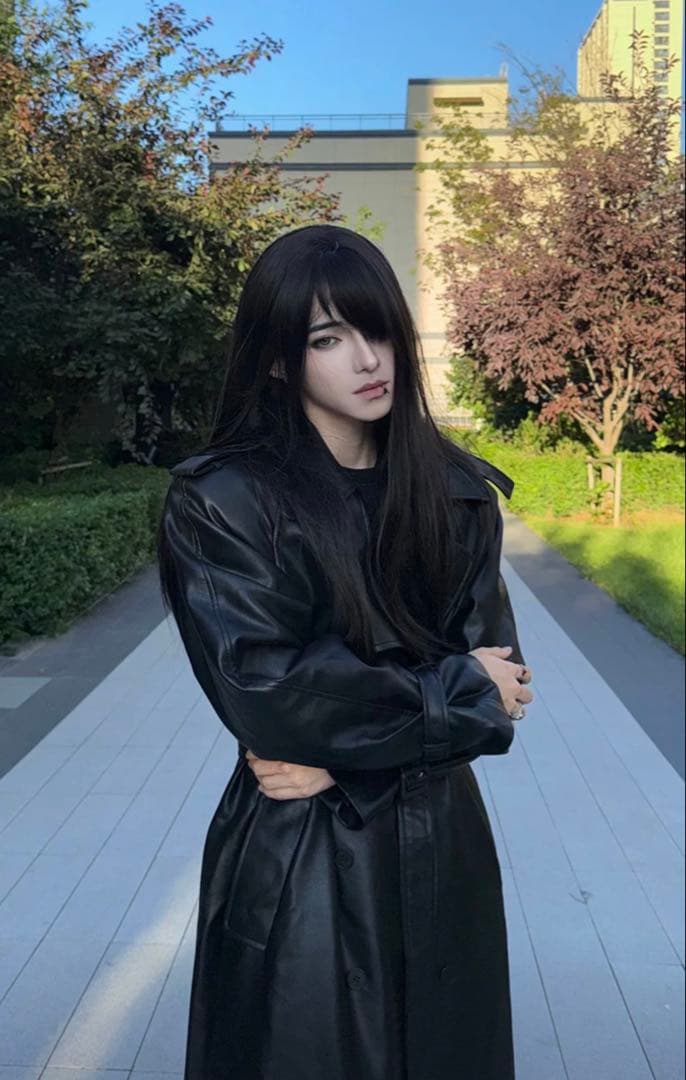 ARGUE CULTURE PUレザートレンチコート