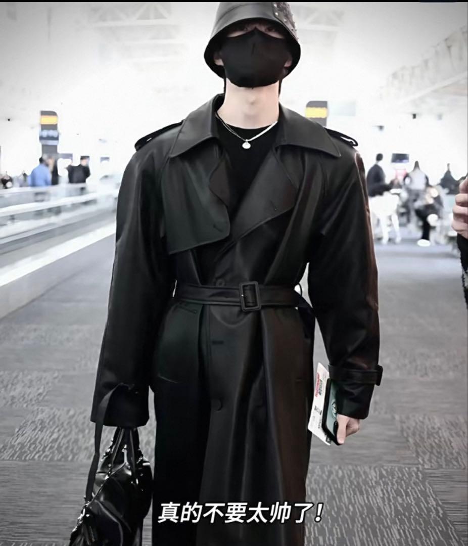 ARGUE CULTURE PUレザートレンチコート