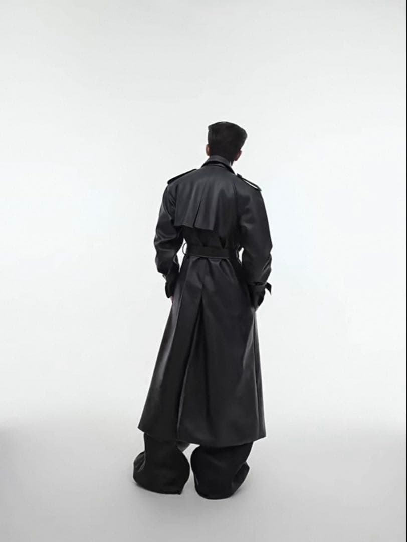 ARGUE CULTURE PUレザートレンチコート