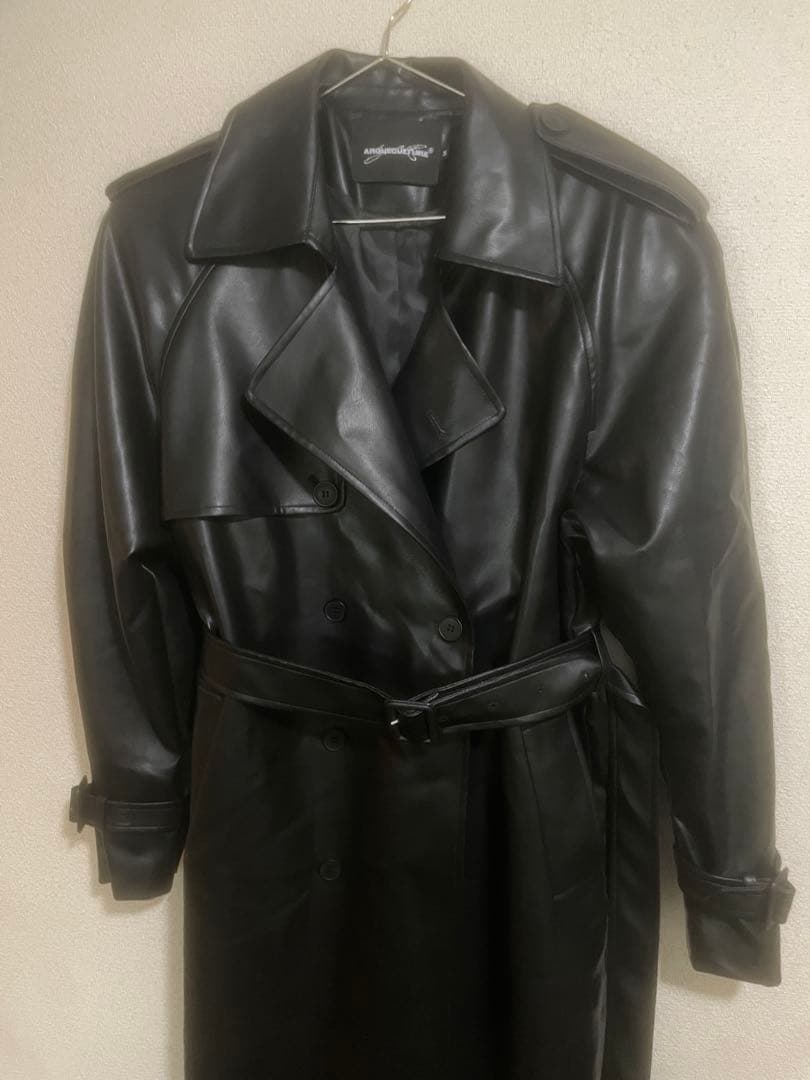 ARGUE CULTURE PUレザートレンチコート