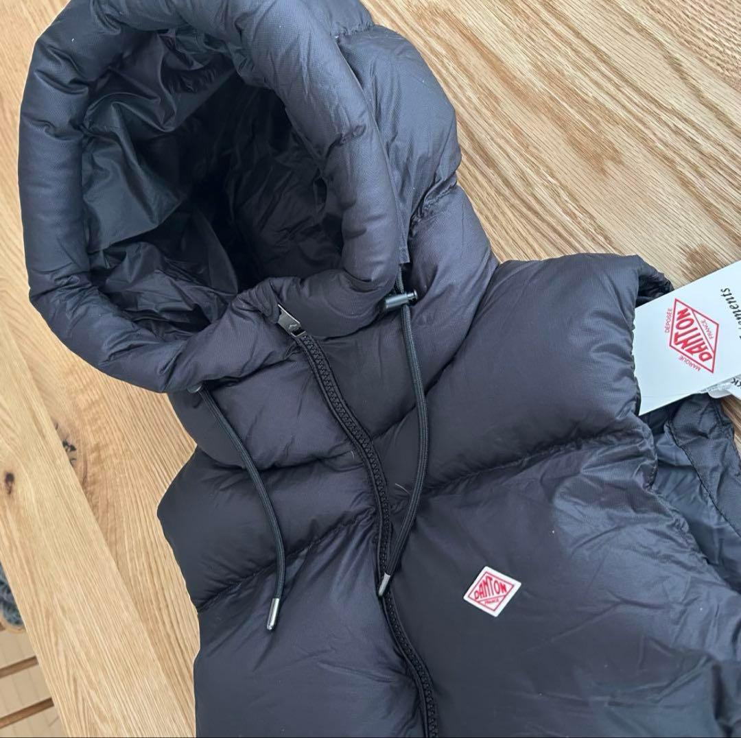 う〜たんさま専用　新品DANTONダントン　フードダウンベスト　レディースS 黒