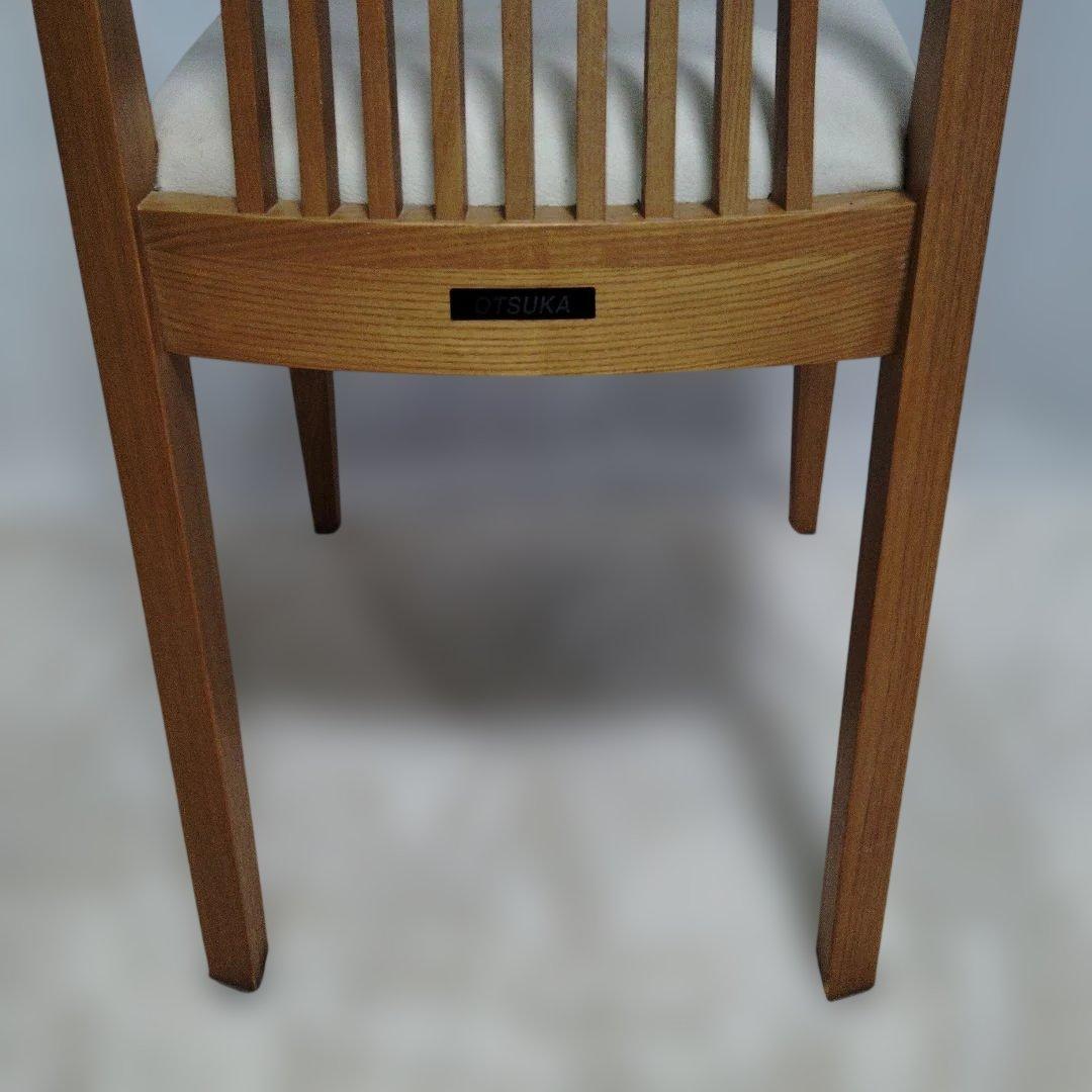 OTSUKA 大塚家具　タモ材　ハイバックチェア　椅子　１脚　木製　天然木②