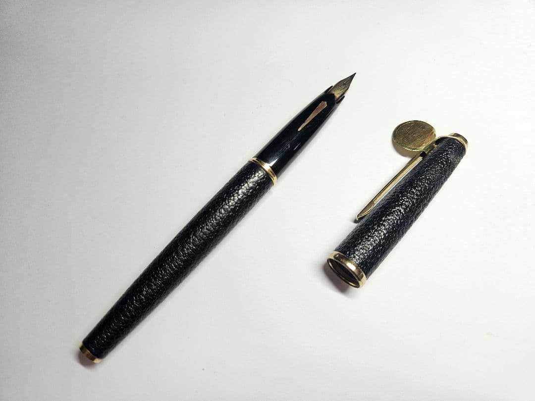 プラチナ万年筆 シープ 革 14K 万年筆 廃盤 廃番 細字