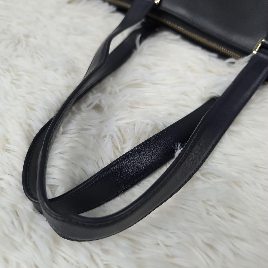 ✨美品✨ ポールスミス トートバッグ レザー シボ革 肩掛け B4可能 緑紺