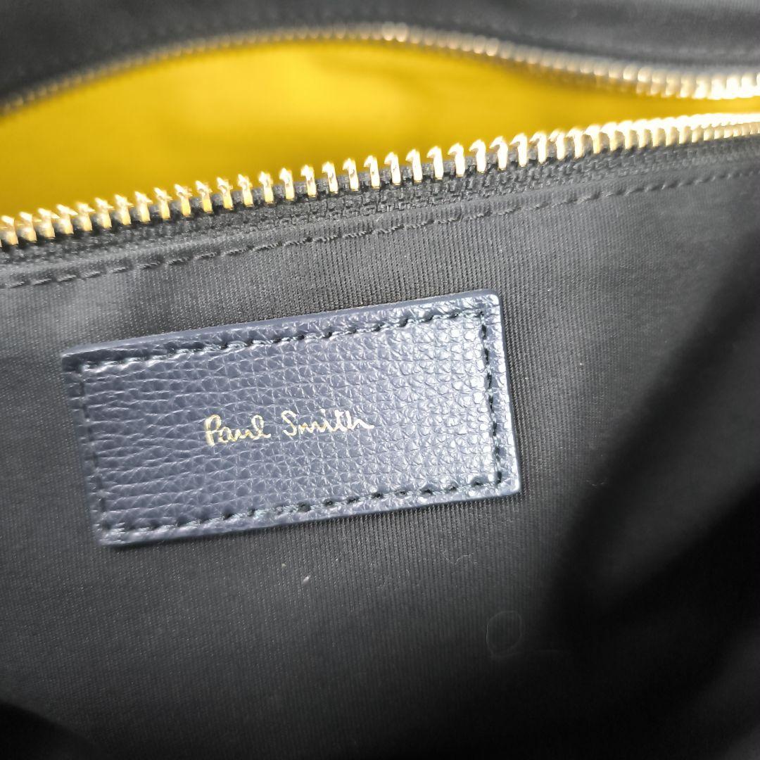 ✨美品✨ ポールスミス トートバッグ レザー シボ革 肩掛け B4可能 緑紺