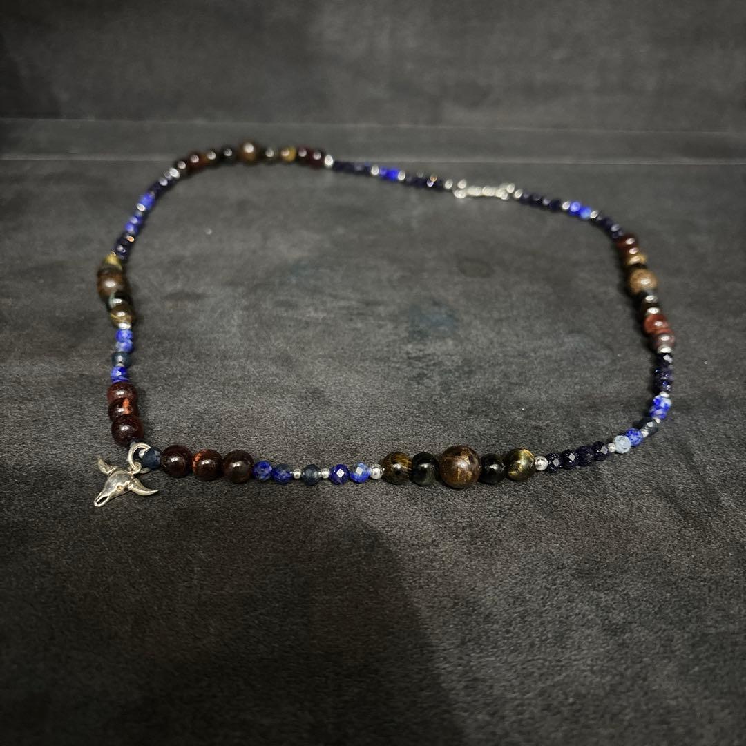 ハンドメイド ネックレス 天然石 バッファロー