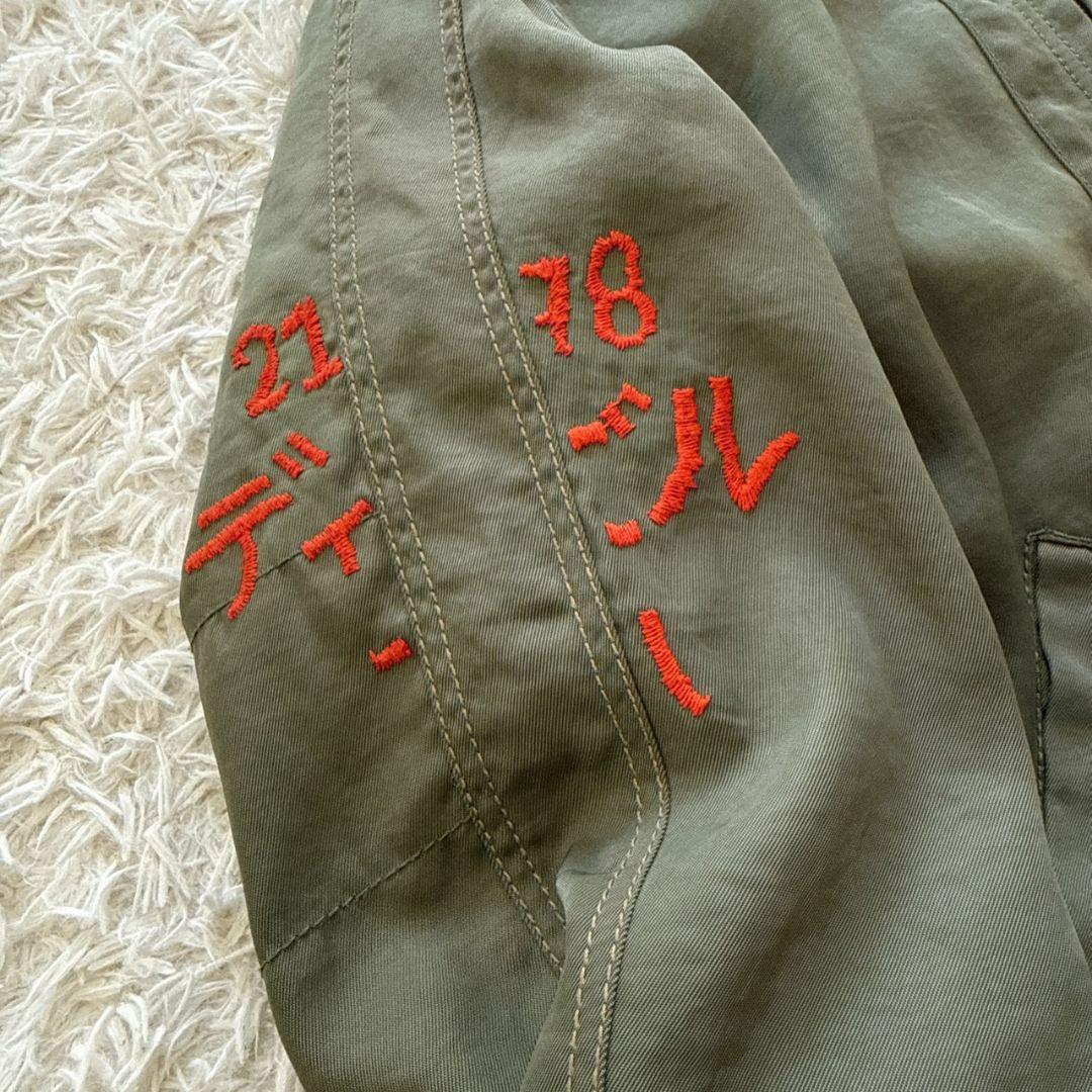 DIESEL 総刺繍 MA-1 ミリタリージャケット フライトジャケット