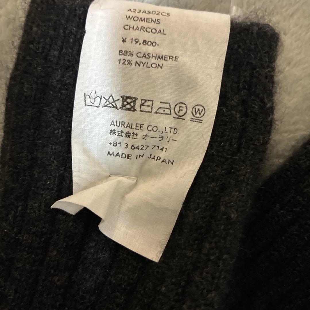 限定値下げ　オーラリー　カシミヤ　ローゲージニーハイソックス　靴下　ソックス