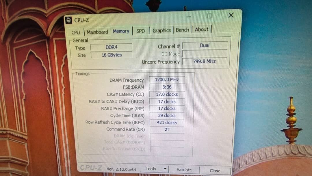 DDR4 8GBx2枚 16GB pc4-2400 動作確認済み ⑬