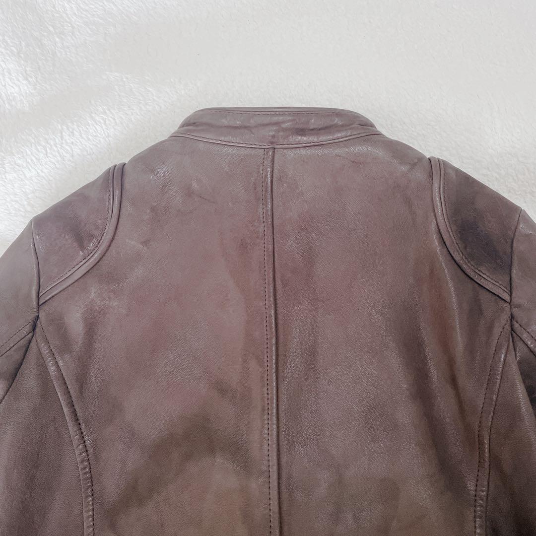 ヒステリックグラマー　レザージャケット　総柄　ヒスガール　シングル　山羊革