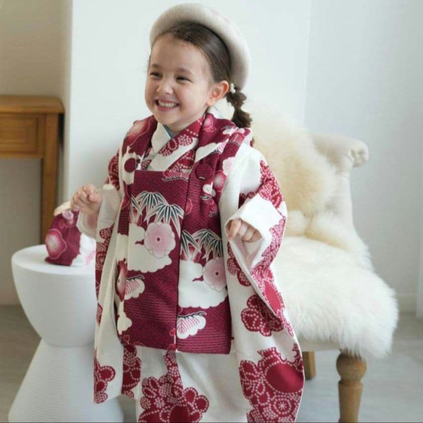 ❀限定価格　新品未使用　元禄梅模様×白百合色 絞り柄 レトロ 大正浪漫　ウタタネ