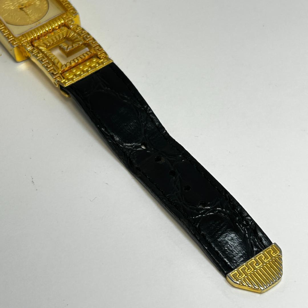 【稼働】VERSACE ヴェルサーチ メデューサ ホワイト/ゴールド文字盤