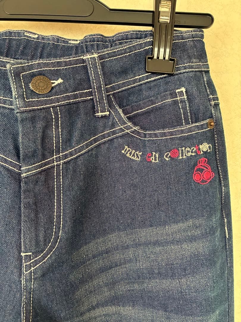 新品・未使用✨　裏地のカラーがキュート♡ ミスエディコレクション　デニムパンツ