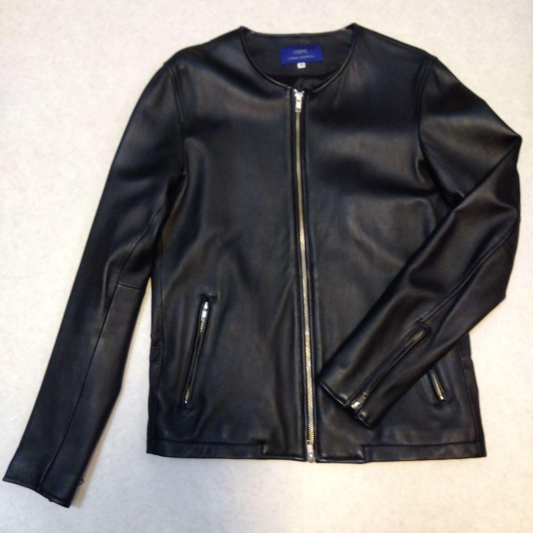 アーバンリサーチ　本皮ライダースジャケット　シングル　ノーカラー