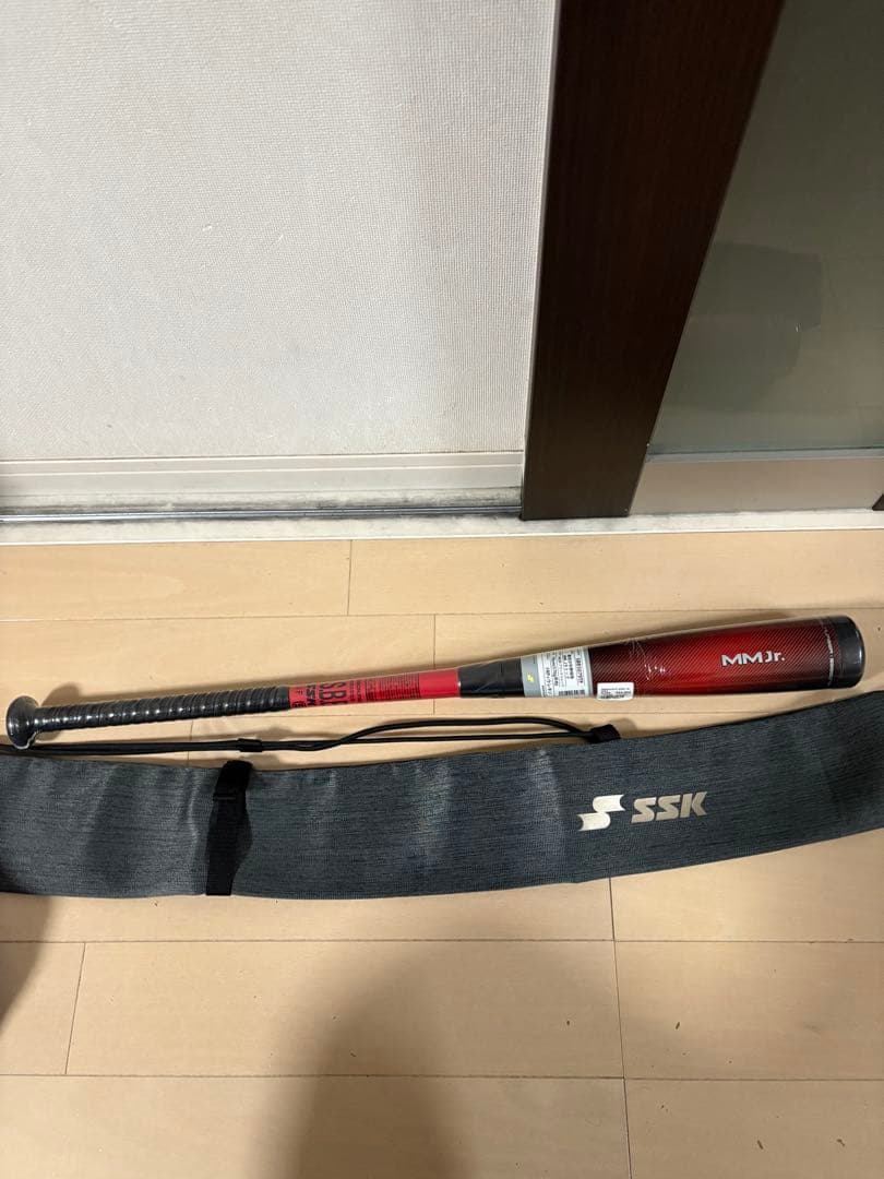 軟式少年野球用バットMMjr トップ 78cm(希少)ブラック×レッド ケース付
