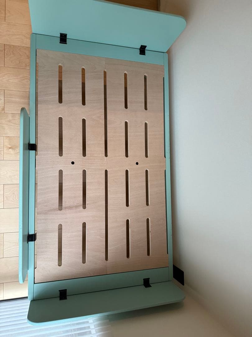 HOPPLキッズベッド 120x70x45 シーグリーン ベッドガード1枚付き