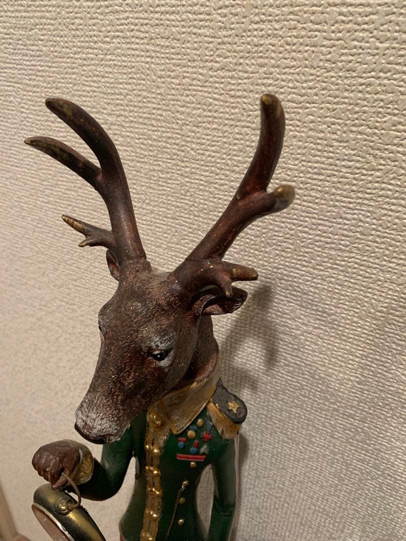 紳士鹿の置物　ヨーロッパ　欧州　工芸品　美術品 訳あり