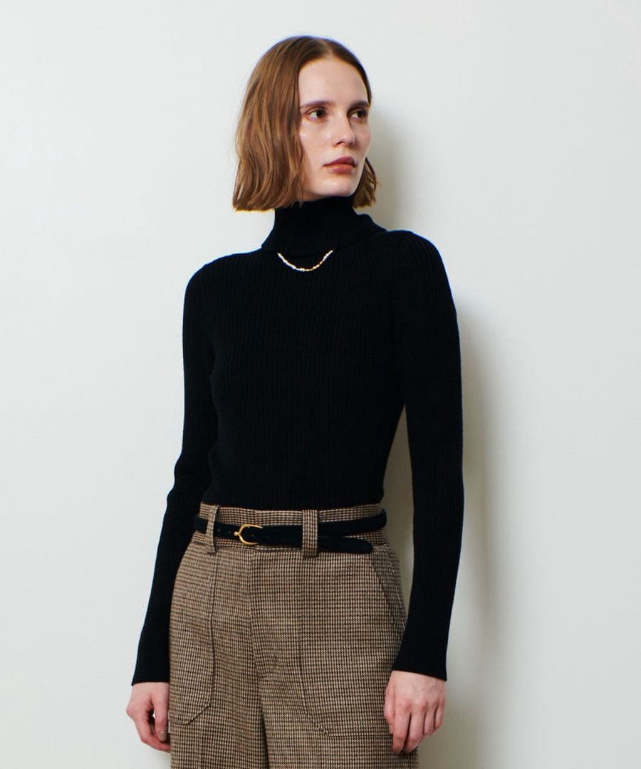 allureville 2WAYネックリブタートル