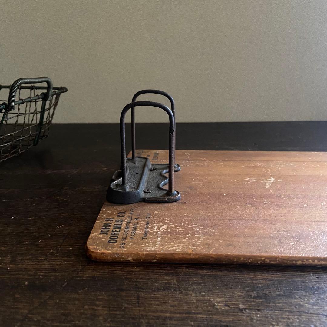 ビンテージ　木製バインダー　アメリカ製　クリップボード　年代物