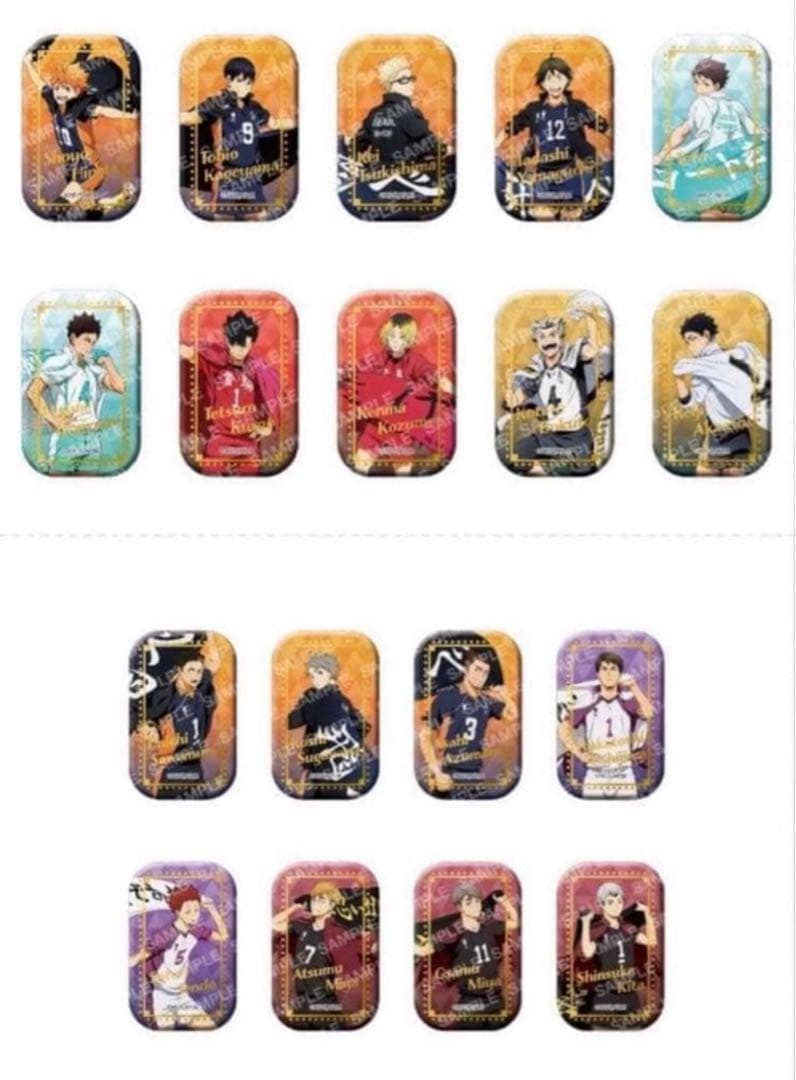 ハイキュー セブンネット限定 スクエア缶バッジ　横断幕　第一弾 第二弾セット