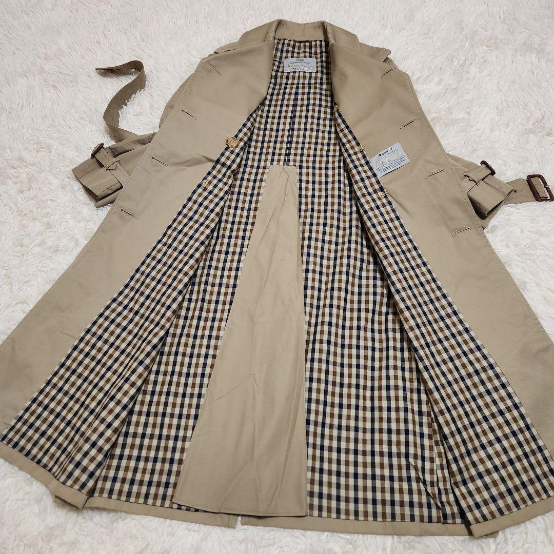 【英国製】アクアスキュータム アクア5 ダブル トレンチコート カーキ 8