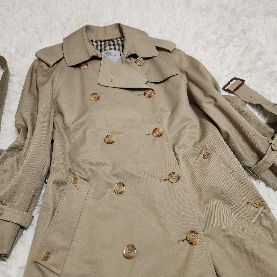 【英国製】アクアスキュータム アクア5 ダブル トレンチコート カーキ 8