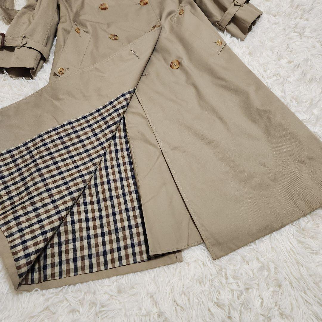 【英国製】アクアスキュータム アクア5 ダブル トレンチコート カーキ 8