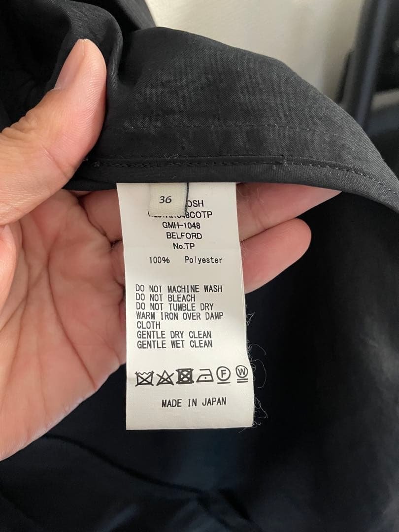 MACKINTOSH ブラック ステンカラーコート