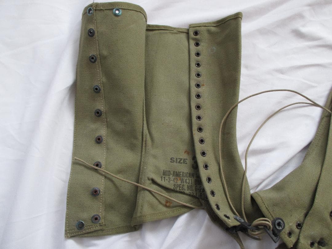 未使用　WW2　米軍放出品　M1938　ブーツ　レギンス　サイズ3R