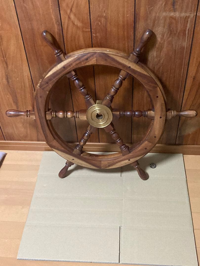 船の舵　ヴィンテージ　アンティーク　インテリア　舵　最終値下げ