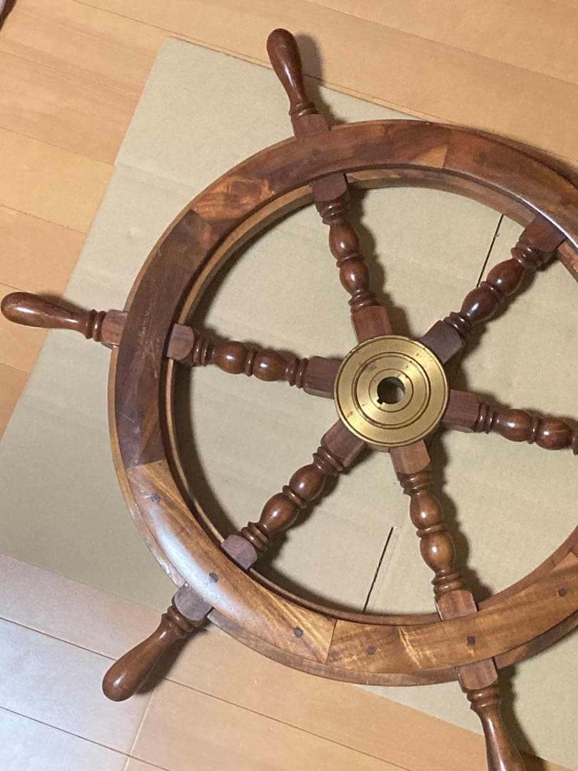 船の舵　ヴィンテージ　アンティーク　インテリア　舵　最終値下げ