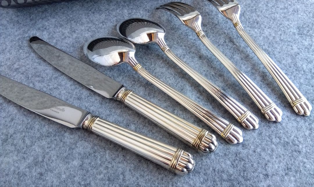 クリストフル アリアゴールドリング Christofle カトラリーセット 6点