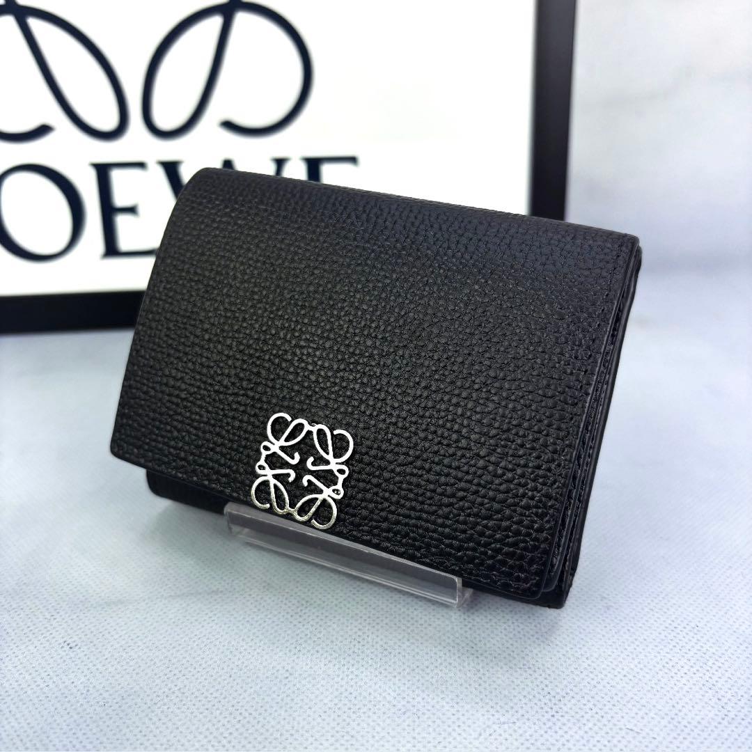 【極美品✨】LOEWE アナグラム トライフォールド ウォレット三つ折り財布